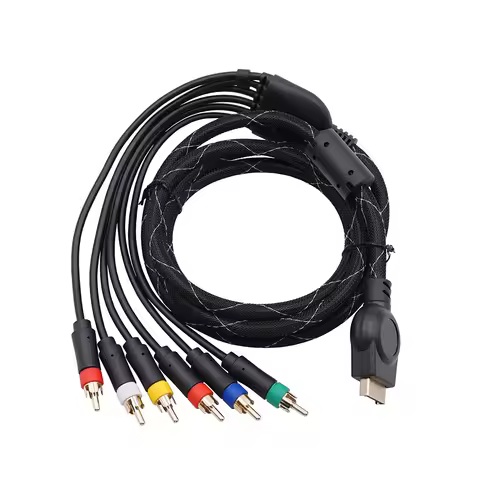 Component AV Adapter for PS2 / PS3 / PS3 Slim, HD Multi Out Composite RCA Audio Video Adapter for So