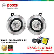 Bosch Europa Horn 12V (Silver) 300/375Hz (0-320-223-911) with Bosch Relay & Socket