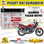 AKI ORIGINAL YUASA YB7B B GARANSI ACUU ASLI MOTOR HONDA TIGER REVO TIREV YB7B-B 12 VOLT 7 AMPER PUSA