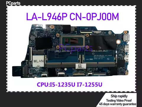 PCparts CN-0PJ00M For DELL Inspiron 3520 Laptop Motherboard LA-L946P I7-1255U I5-1235U CPU DDR4 Main