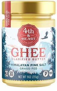 ▶$1 Shop Coupon◀  Himalayan Pink Salt Grass-Fed Ghee Butter by 4th &amp; Heart, 9 Ounce, Keto, Pasture R