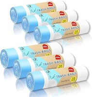 Xcdhemde Pack of 60 Bin Bags, 50 L, Bin Liners with Practical Drawstring, Tear-Resistant Bin Bags, W