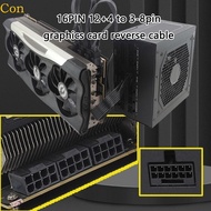 Con 3x8Pin GPU Power Adapter 16Pin 12+4 Connectors Cable For Enhances Computer Hardware Compatibilit