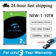 Seagate Skyhawk HDD1TB/2TB/4TB/6TB/8TB/10TB 3.5" CCTV Surveillance Hard Disk SATA 3.0 6Gb/s 7200RPM