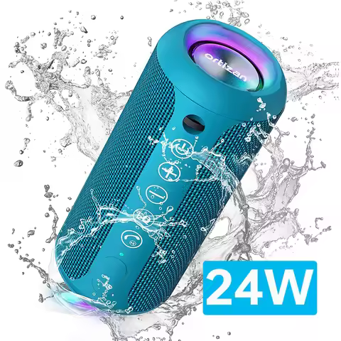 Ortizan X10B Portable Bluetooth Speaker for Party : IPX7 Waterproof, 24W Loud Sound, Deep Bass, Blue