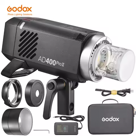 New Godox AD400Pro II All-in-One Outdoor Flash 400Ws Li-on Battery TTL HSS Flash Light with Built-in