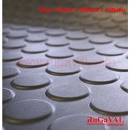 1. Round Stud Rubber Mat, Size: 3.5mm x 100mm x 100mm Airport Mat, Rubber Floor Mat-READY STOCK IN S