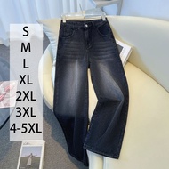 Pants Long jeans Wide-Leg 牛仔裤 长裤 straight-leg casual pantsHigh-Waist Loose Baggy Fit Denim Jeans Blu