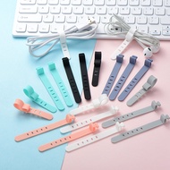 【Buy 5 Get 1 Free】1Pc Silicone Cable Strap Wire Cord Cable Organizer Clips Cord Cable Winder For Phone/Earphone Cable