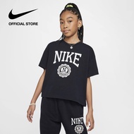 Nike Older Kids NSW Graphic Star Tee - Black ไนกี้ เสื้อยืดเด็กหญิง NSW Graphic Star - สีดำ