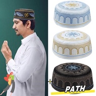 PA-HOME Muslim Hat Fashion Embroidery Cotton Musliman Turban