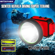 Mitsuyama Senter Kepala Diving Super Terang Senter Selam MS-239P MS239K
