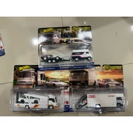 Hot wheels Team Transport Audi S4 quattro & Fleet Flyer DMC Delorean & HW Rally Hauler Toyota Soarer