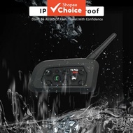 V6 Plus 1V5 Bluetooth Headset 1500M Waterproof Communication For Motorcycle Helmet