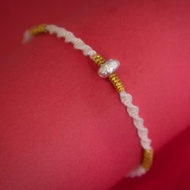 【轉運來】925純銀六字大明咒手工編織- 幸運手環-白色