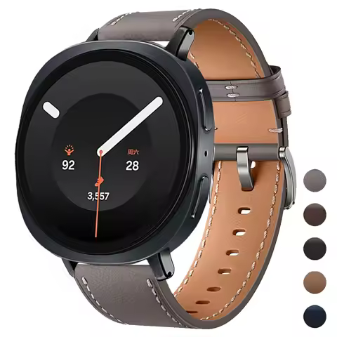 No Gaps Leather Strap for Samsung Galaxy Watch9 40mm 44mm/Watch 9 LTE 44mm Replacement Bands for Gal