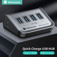 Yottamaster 10Gbps USB3.2 Gen2ชนิด C ฮับ4พอร์ต7พอร์ต PD60W ความเร็วสูงแท่นวางมือถือขยายอเนกประสงค์แบ