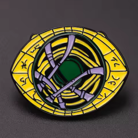 Marvel Movie Doctor Strange Eye Of Agamotto Enamel Metal Lapel Pins Marvel Universe Mysterious Magic