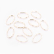 10pc Brass Linking Rings Nickel Free Real 18K Gold Plated Oval 24x14x1mm Inner diameter: 22x12mm