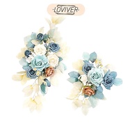 LOVIVER 2 Pieces Wedding Arch Flowers Arch Artificial Floral Arrangements Ornament with