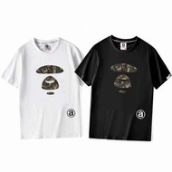 訂購LINE：mei896  特價  AAPE猿人短袖 CC-9978  M  L  XL  XXL 棉質上衣 休閒棉T 經典logo 短T 圓領T恤