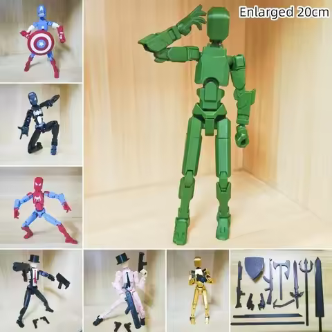 20cm Multi-jointed Movable Robot 2.0 3d Printed Mannequin Toyslucky 13 Dummy Figures Game Toys Gift 