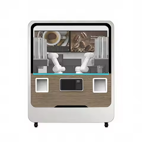 Custom Fully Automatic Smart Coffee Robot Vending Machine With 6 Axis Collaborative Robot Arm For Ho