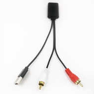 Biurlink Universal Car RCA USB Adapter ตัวรับสัญญาณบลูทูธไร้สาย Home Media AUX Bluetooth Audio Device สำหรับ BMW Toyota Pioneer