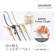Bag Chain - 6mm Replacement Metal Purse Chain 120cm Shoulder Crossbody Bag Strap Handle with Length 