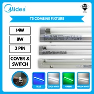 MIDEA T5 COMBINED FIXTURE 3 PIN 8W/14W | BLUE/GREEN/RED/COOL WHITE/WARM WHITE T5 LED Tube Light