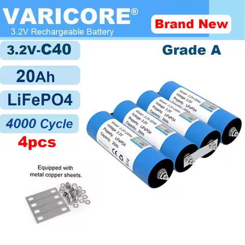 4pcs VariCore 3.2V 20Ah battery LiFePO4 46160 phosphate Cell for 4S 12V 24V Motorcycle Car motor bat