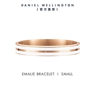 Daniel Wellington 手環 Emalie Infinite Bracelet-雋永雙色手環-三色任選(DW00400244)/ 玫瑰金x白/ S