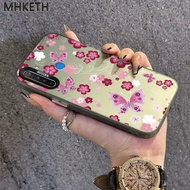 MHKETH Case For Realme 5 5i 5s 6i C3 C3i Trendy Butterfly Phone And Fresh Flower