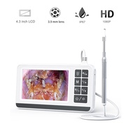 Digital Otoscope with Gyroscope 4.3-inch Screen HD 1080P Ear Camera 3.9mm Waterproof Ear Scope Visua