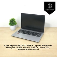 Acer Aspire A315-23 R6EA AMD Ryzen 3 3250U 2.6GHz 4GB DDR4 RAM 256GB SSD Laptop Refurbished Notebook