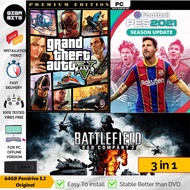 GTA 5 efootball PES 2021 Battlefield bad company 2 [ PC Game 64GB Pendrive] Best Collection games Ea