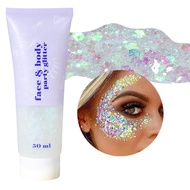 DAGEDA Body Glitter Gel, Face Glitter Body Gel Sequins Shimmer Liquid Eyeshadow, Chunky Glitter for 