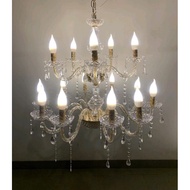 Lampu gantung lilin dekorasi 2 susun // dekorasi pelaminan // backdrop // lampu hias