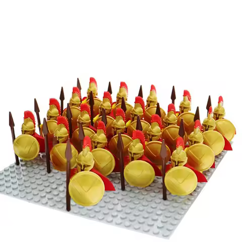 Medieval Roman Knight Crusades Spartacus Eomer King Haldir Urukhai Solider Figures With Spear Buildi