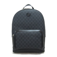 GUCCI Interlocking G 背包背包 704017HUH9C1000 GG Supreme 黑色全新男式