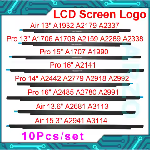 10Pcs LCD Screen Glass Trim Logo Bezel Front Cover For MacBook Pro Air A1706 A1707 A1708 A1990 A2141