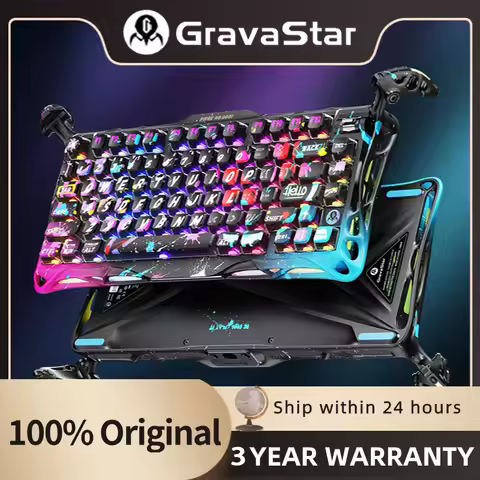 NEW GravaStar Mercury V75 Pro Special Edition - Neon Graffiti Gaming Keyboard - Specialized for Gami