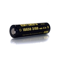 BASEN 18650 3.7V Rechargeable Battery Li-ion Battery 3100mAh 40A (Flat Top)