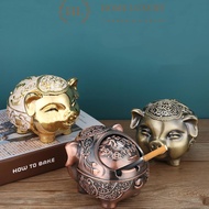 Ashtray The Pig. | Ashtray The Classic New Pattern Alloy Pig Pattern | Golden Pig Ashtray