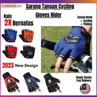 Delivery Rider Fox Head Glove Half Finger Gloves Bike Motorcycle Gloves Rider Hiking Cycling Racing 