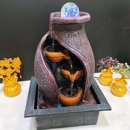 Flowing Water Ornaments 34cm High Money Rolling in Time to Run with Balls Bing Fengshengshui