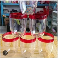 Tupperware Allegra glass 4Pcs plasticCRISTAL