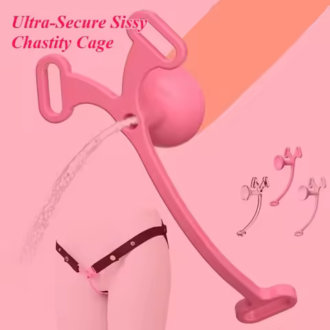 Ultra-Secure Sissy Chastity Cage with FUFU Clip – Inverted Flat Design for Male-to-Female Bondage & 