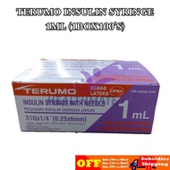 TERUMO Insulin Syringe 1ml With 31G x 1/4 (1BOX 100'S)