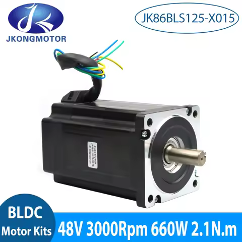 Jkongmotor 86mm JK86BLS125-X015 Brushless Dc Motor For Sale 48v 660W bldc hall sensor Electric Motor